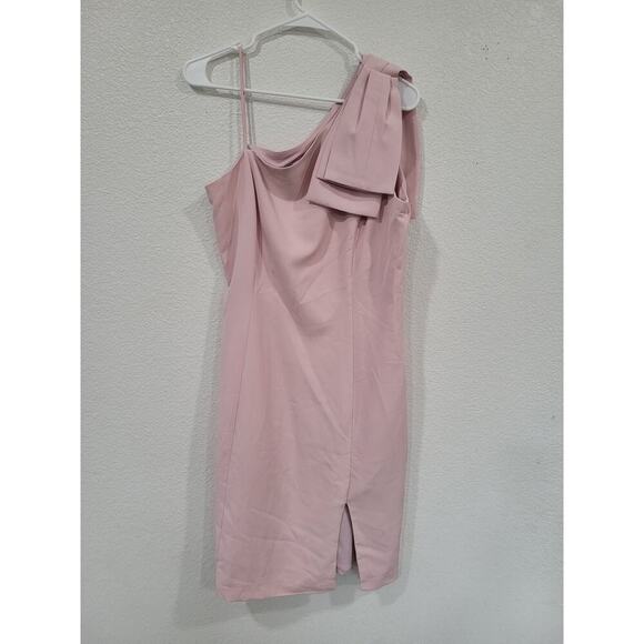 Julia Jordan One-Shoulder Maxi Sheath Dress in Blush Pink with Bow size 12 #13 - Picture 2 of 7